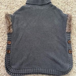 Aspen girls poncho sweater
